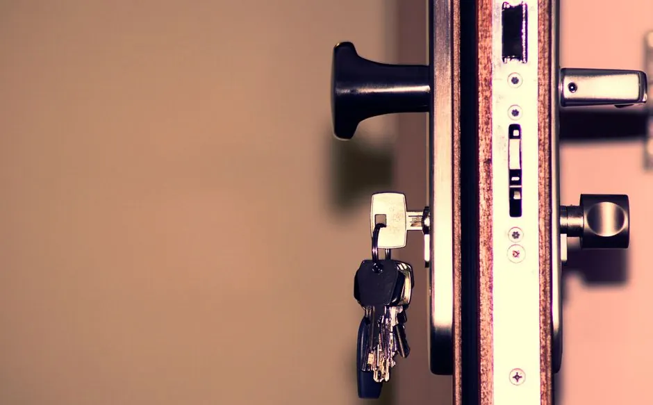 Modern smart lock installed on a residential door in Waxhaw, NC