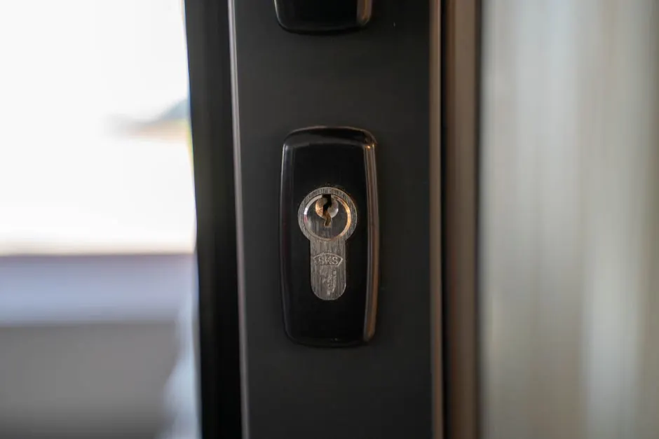 High-security lock cylinder installed as part of a security upgrade in Waxhaw, NC